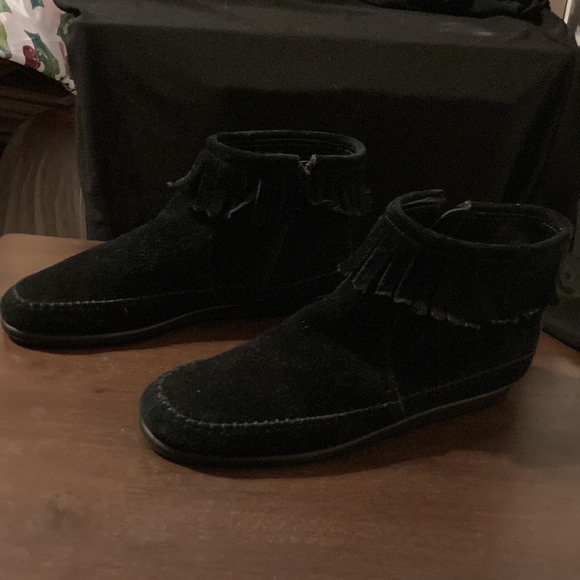 Aerosoles black fringe booties - Picture 3 of 8